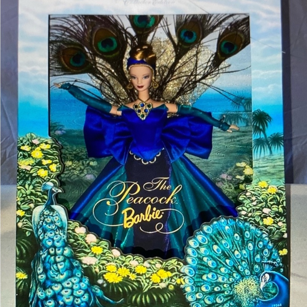 90’s Barbie Peacock Doll in Blue and Green